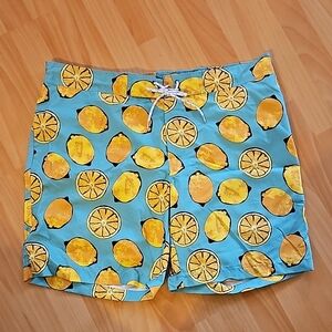 Men's XXL Fun Lemon Print Swim Shorts